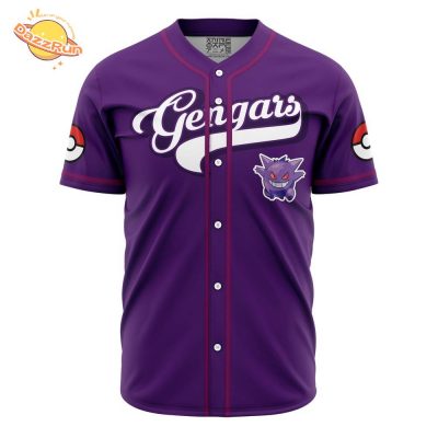 Gengar Pokémon Anime Baseball Jersey – 3D Printed