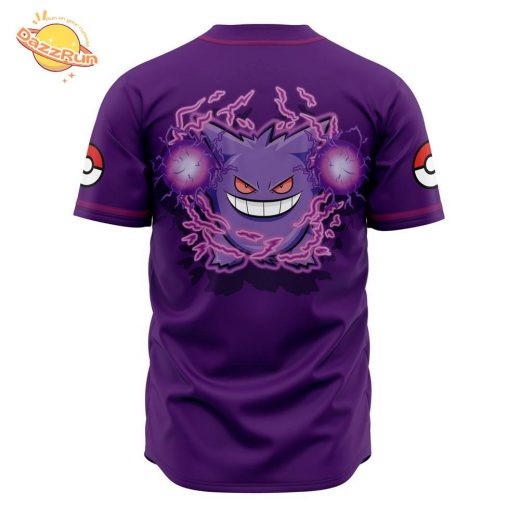 Gengar Pokémon Anime Baseball Jersey – 3D Printed