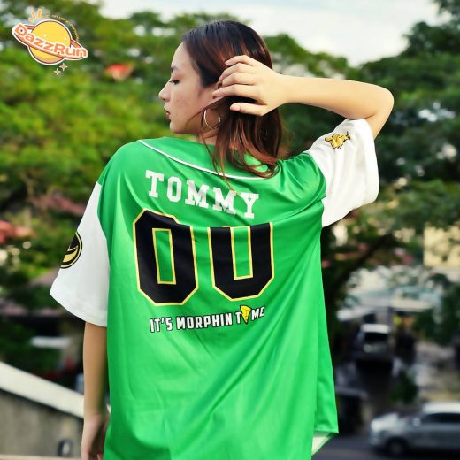 Green Dragonzords Tommy Oliver Power Rangers Anime Baseball Jersey