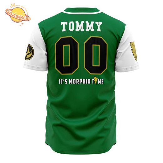 woo image2F2024 09 292FGreen Dragonzords Tommy Oliver Power Rangers Anime Baseball Jersey 3D Printed 3