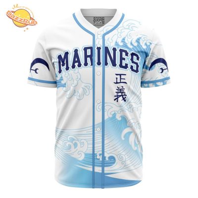 Marines Garp One Piece Anime Baseball Jersey – 3D Printed