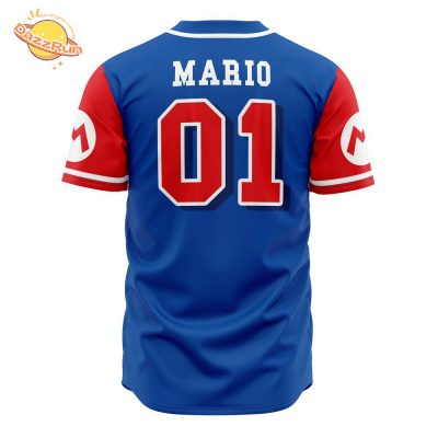 Mario Super Mario Bros Anime Baseball Jersey – 3D Printed