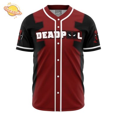 Personalized Deadpool Marvel Anime Baseball Jersey – 3D Printed