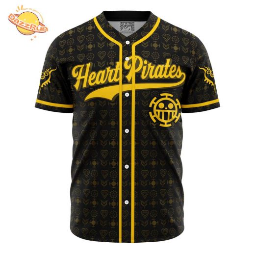 Personalized Heart Pirates Law One Piece Anime Baseball Jersey – 3D Printed