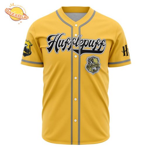 Personalized Hufflepuff House Harry Potter Anime Baseball Jersey – 3D Printed