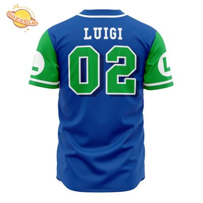 Personalized Luigi Super Mario Bros Anime Baseball Jersey – 3D Printed