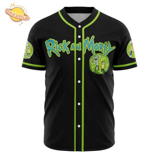 Personalized Trippy Cosmic Rick and Morty Anime Baseball Jersey – 3D Printed