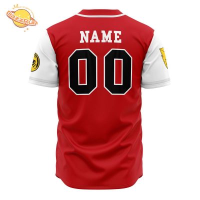 Personalized Tyrannosaurus Red Power Rangers Anime Baseball Jersey – 3D Printed