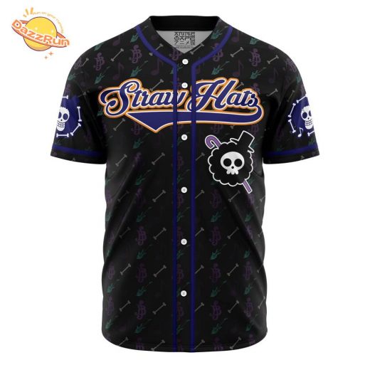 Straw Hats Brook One Piece Anime Baseball Jersey – 3D Printed