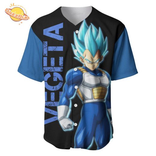 Vegeta Blue Dragon Ball Z Anime Baseball Jersey