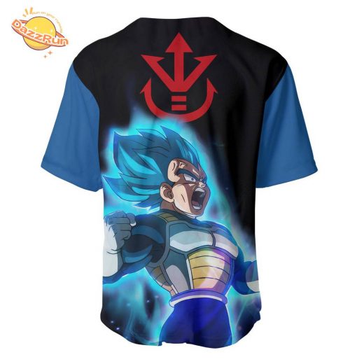 Vegeta Blue Dragon Ball Z Anime Baseball Jersey