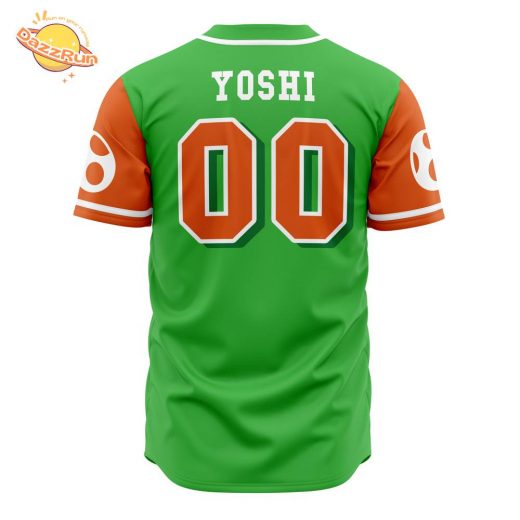 Yoshi Squad Super Mario Bros Anime Baseball Jersey – 3D Printed