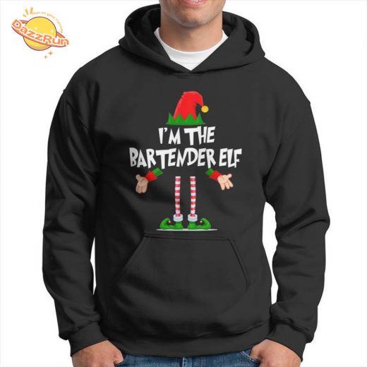 Bartender Elf Family Matching Christmas Hoodie – I’m the Bartender Elf