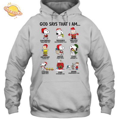 Snoopy “God Says That I Am” Xmas Gift Hoodie – M39