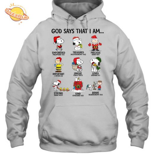 Snoopy “God Says That I Am” Xmas Gift Hoodie – M39