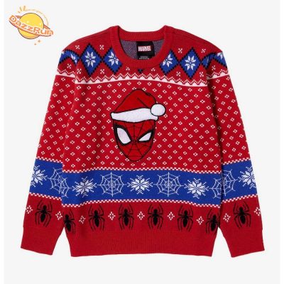 Christmas Sweater Reindeer Snowflakes Knitted Ugly Crew Neck Pullover