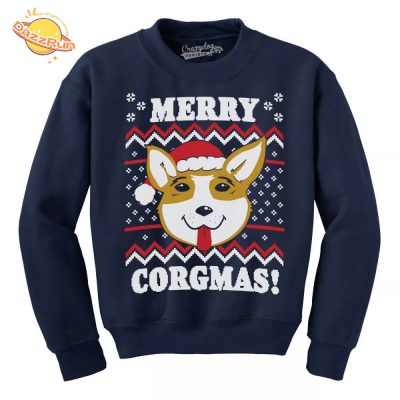 Merry Corgmas Ugly Christmas Sweater for Dog Lovers