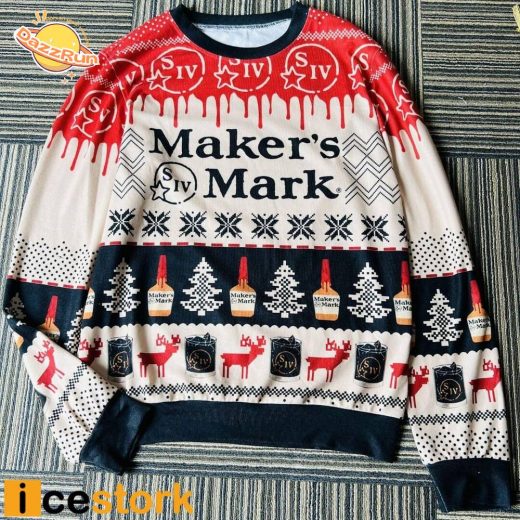 Maker’s Mark Ugly Christmas Sweater – Festive Whiskey Theme