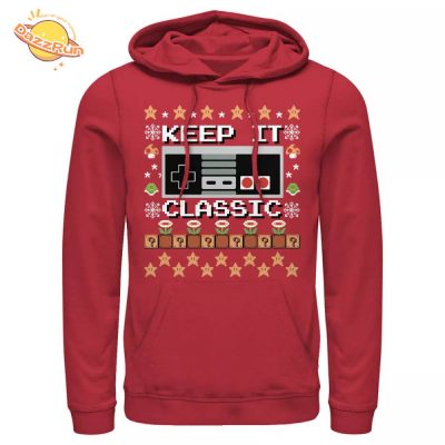 Men’s Nintendo Classic Ugly Christmas Sweater Hoodie