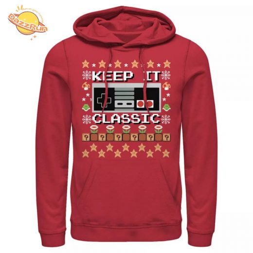 Men’s Nintendo Classic Ugly Christmas Sweater Hoodie