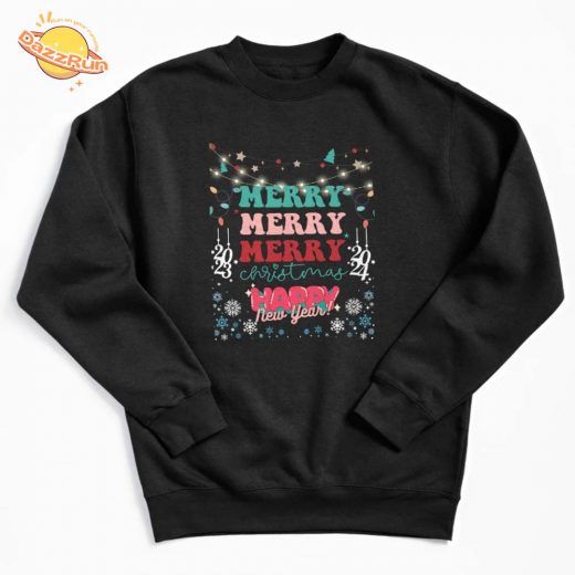 Merry Christmas and Happy New Year 2024 Pullover Sweatshirt