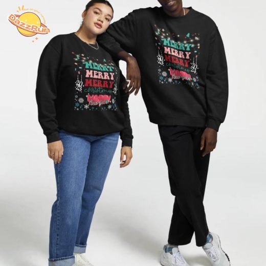 Merry Christmas and Happy New Year 2024 Pullover Sweatshirt