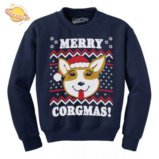 Merry Corgmas Ugly Christmas Sweater – Dog Dad Sweatshirt