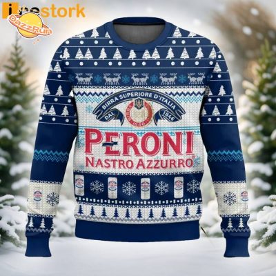 Peroni Nastro Azzurro Ugly Christmas Sweater – Stylish Holiday Beer Tribute