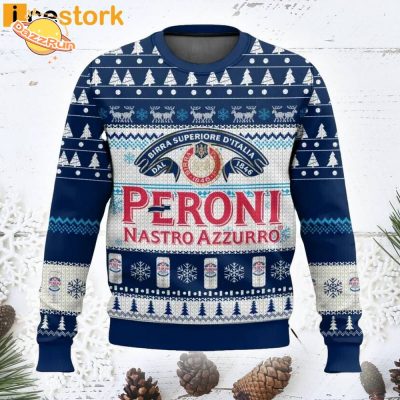 Peroni Nastro Azzurro Ugly Christmas Sweater – Stylish Holiday Beer Tribute