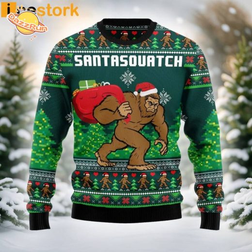 Santasquatch Bigfoot Ugly Sweater – Embrace the Festive Spirit