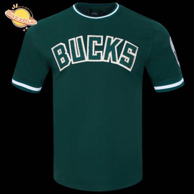 NBA Milwaukee Bucks Classic Chenille Dark Forest Green Tee