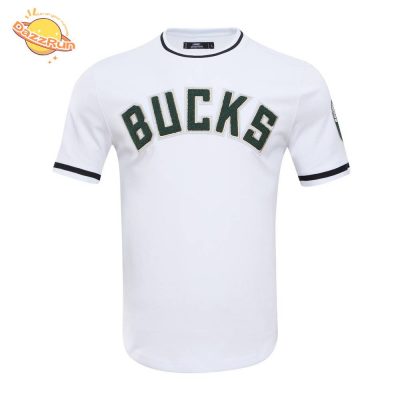 NBA Milwaukee Bucks Classic Chenille White Tee