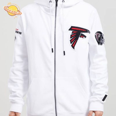 NFL Atlanta Falcons Classic Chenille Men’s Fleece Zip-Up Hoodie