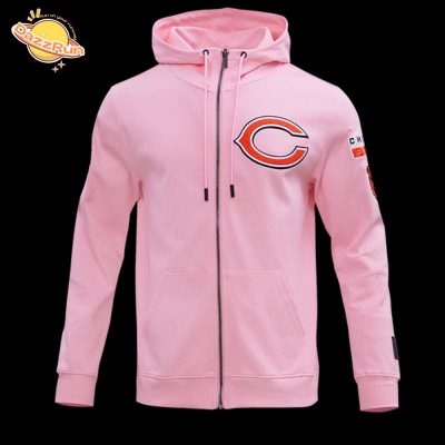 NFL Chicago Bears Classic Chenille Men’s Fleece Zip-Up Hoodie