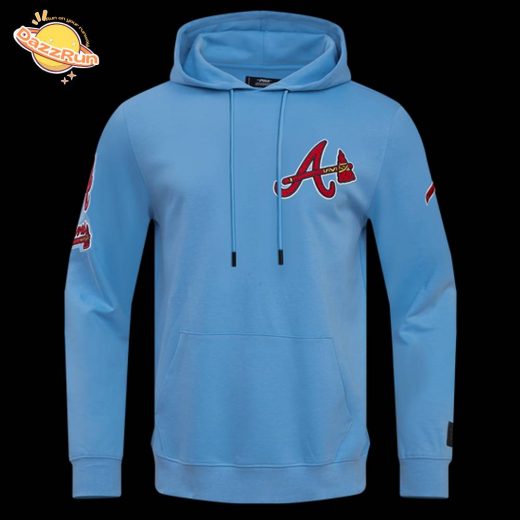 Atlanta Braves Classic Chenille Men’s Pullover Blue Hoodie