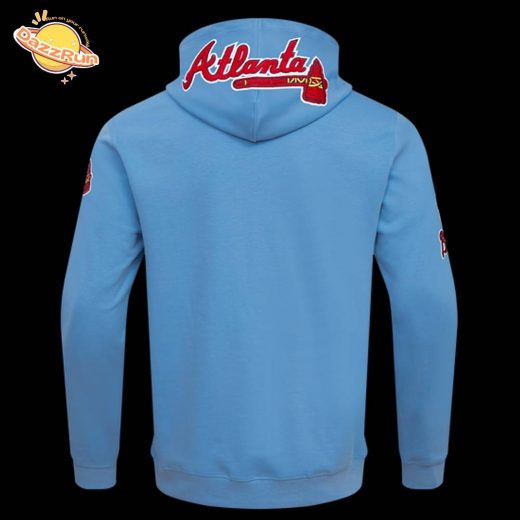 Atlanta Braves Classic Chenille Men’s Pullover Blue Hoodie