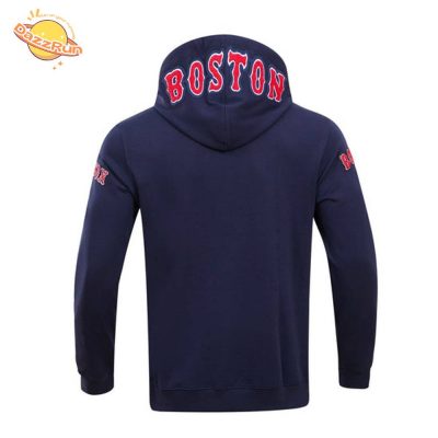 Boston Red Sox Classic Chenille Men’s Pullover Midnight Navy Hoodie