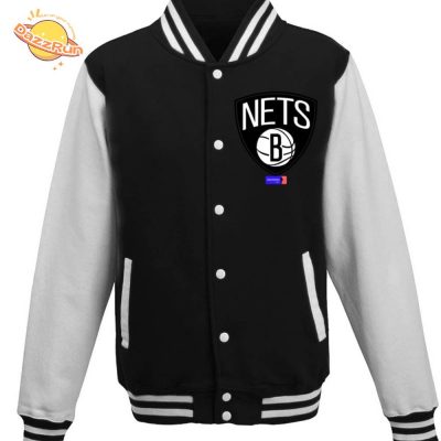 Brooklyn Nets NBA 1st Edition Unisex Baseball Jacket – Bold Design