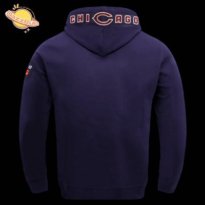 Chicago Bears Classic Chenille Men’s Pullover Midnight Navy Hoodie