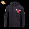 Chicago Bulls Classic Chenille Men’s Full-Zip Pullover Red Hoodie