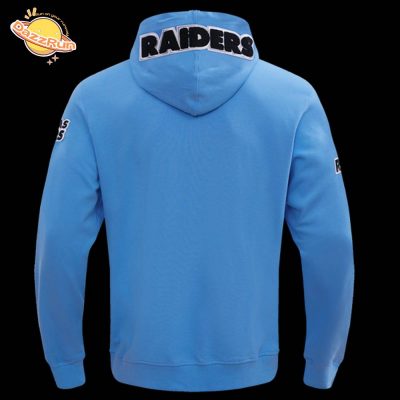 Las Vegas Raiders Classic Chenille Men’s Full-Zip Blue Hoodie