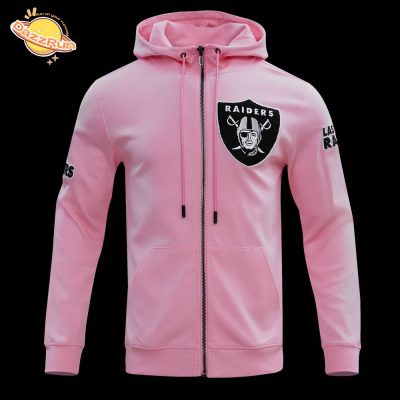 Las Vegas Raiders Classic Chenille Men’s Full-Zip White Hoodie