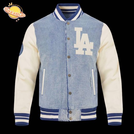 Los Angeles Dodgers Pro Standard Denim Varsity Blues Full-Snap Jacket – Unisex