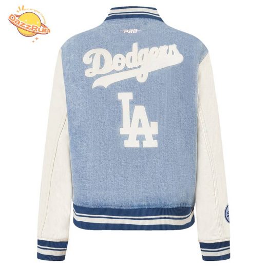 Los Angeles Dodgers Pro Standard Denim Varsity Blues Full-Snap Jacket – Unisex