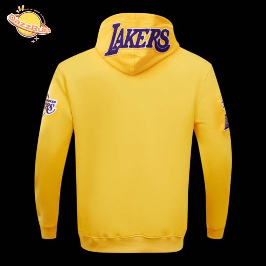 Los Angeles Lakers Classic Chenille Men’s Pullover Yellow Hoodie