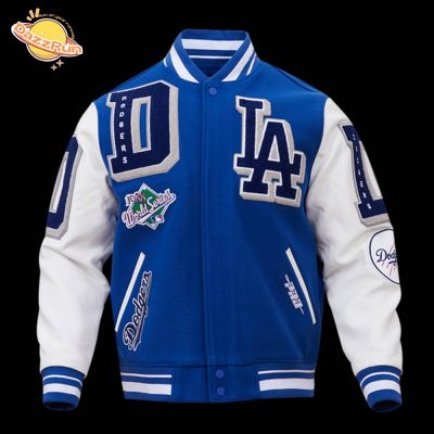 MLB Los Angeles Dodgers Mashup Men’s Rib Wool Varsity Jacket – Unisex