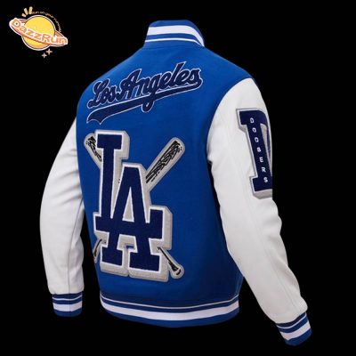 MLB Los Angeles Dodgers Mashup Men’s Rib Wool Varsity Jacket – Unisex