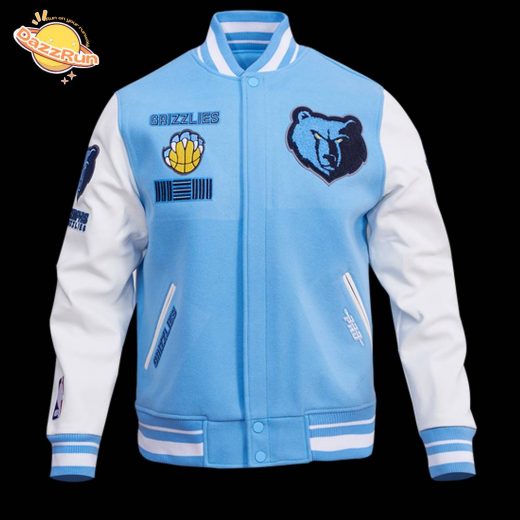 NBA Memphis Grizzlies Retro Classic Men’s Rib Wool Varsity Jacket – Unisex