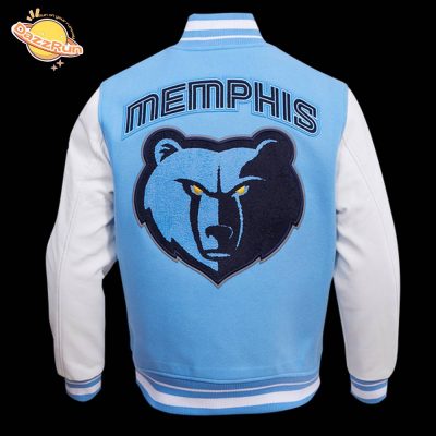 NBA Memphis Grizzlies Retro Classic Men’s Rib Wool Varsity Jacket – Unisex