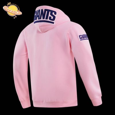 New York Giants Classic Chenille Men’s Pullover Pink Hoodie